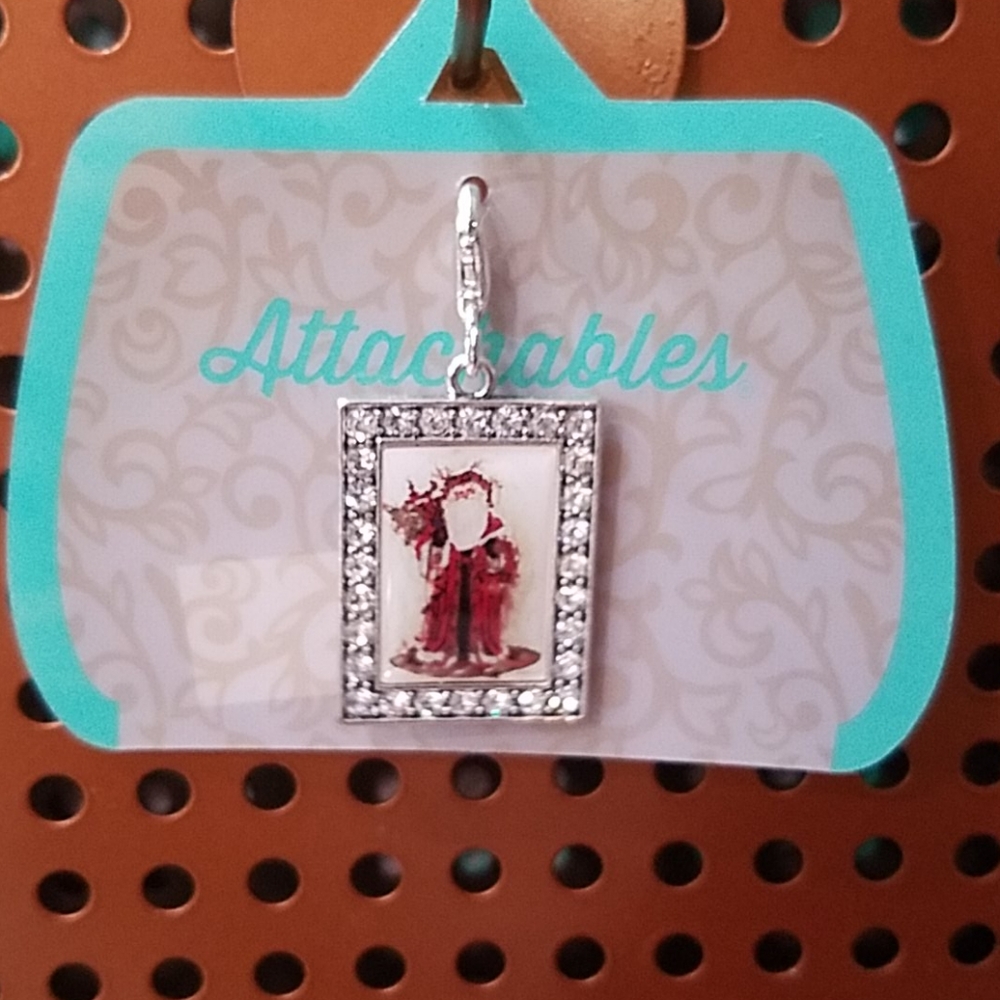 Vintage santa purse charm